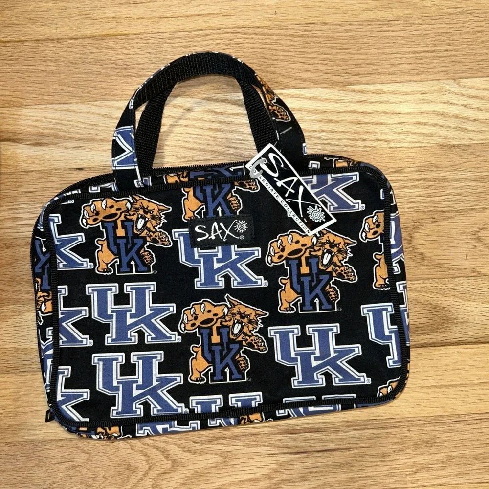 Vintage SAX University Kentucky Wildcats Zip Tote Bag & NWT Waterproof Pouch Set